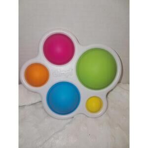 Fat Brain Toys Dimple Pop It Fidget  Hard Plastic Rainbow Silicone Bubbles T91